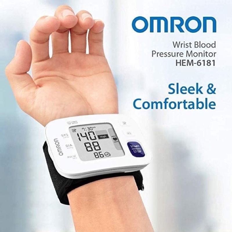 Máy đo huyết áp, máy đo huyết áp cổ tay tự động OMRON HEM-6181 bảo hành 5 năm
