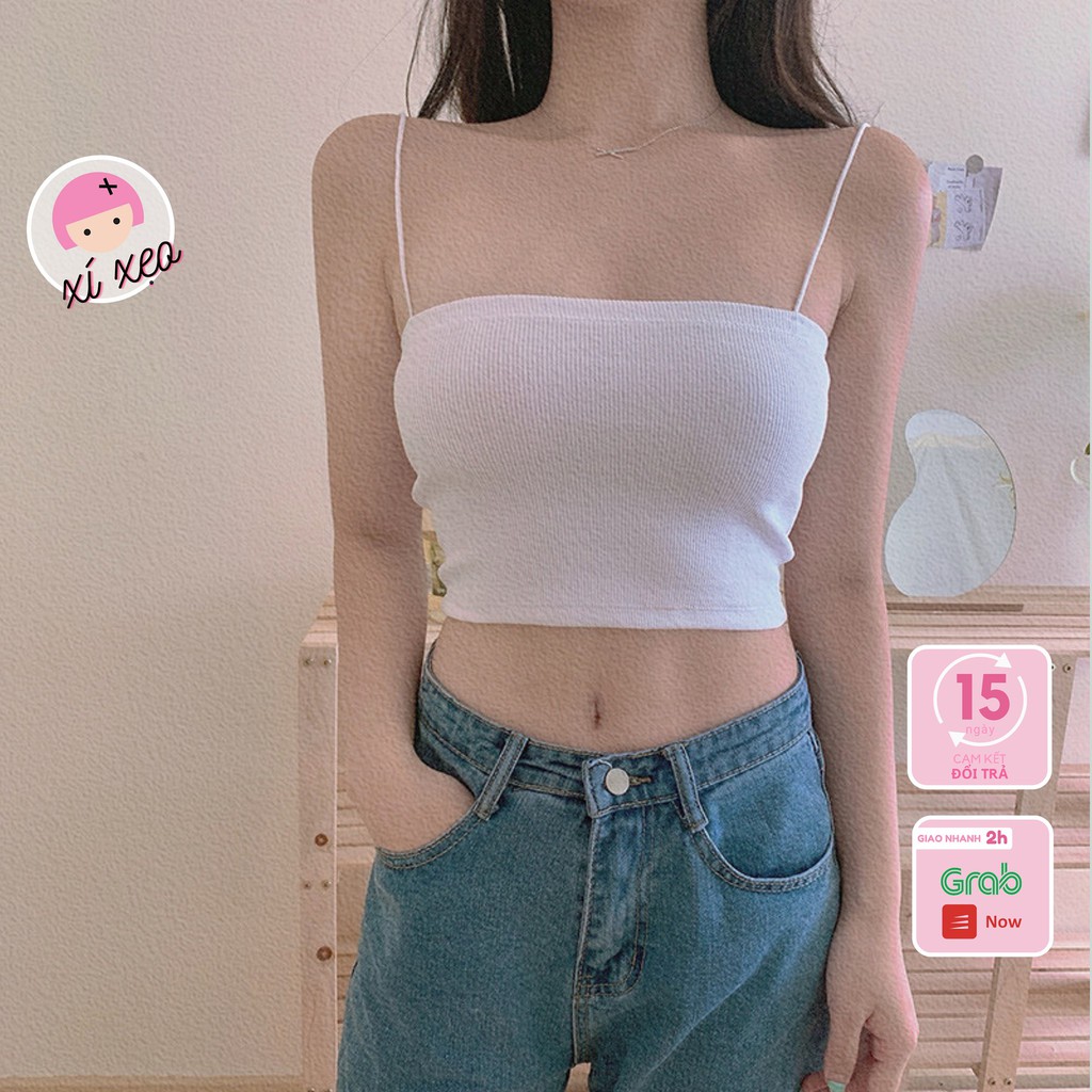 [Mã FAMARAL2 giảm 10K đơn 50K] Áo hai dây dáng ôm cotton cao cấp 2 dây nữ xixeoshop - V19