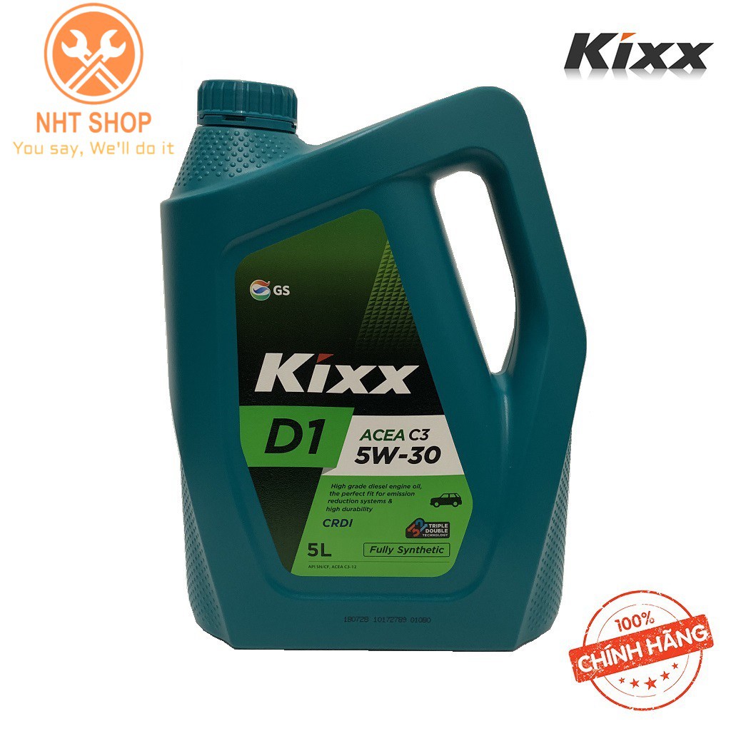 Dầu Nhờn Động Cơ Diesel Kixx D1 C3 5W30 Gốc Tổng Hợp Đặc Biệt – 5L – NHT Shop