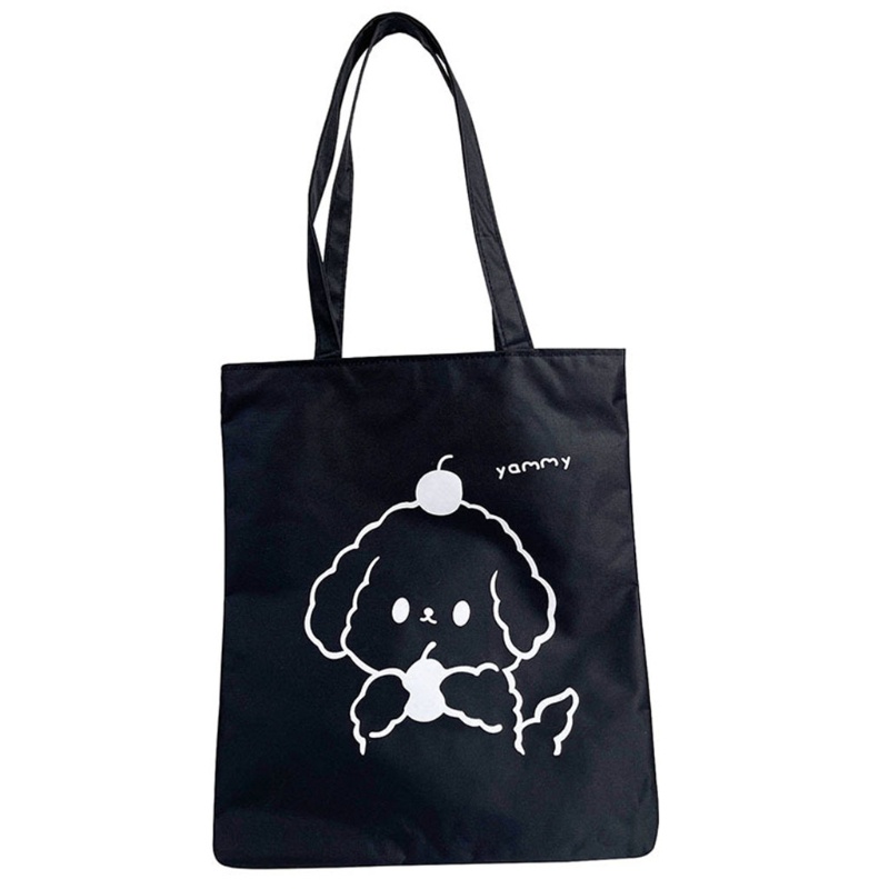 Túi Tote Đeo Vai / Xách Tay Bằng Vải Bạt In Họa Tiết Động Vật Sức Chứa Lớn
