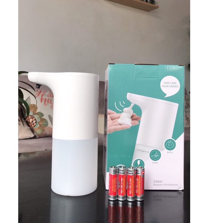 Bình Đựng Xà Phòng Rửa Tay Cảm Ứng Thông Minh Không Cần Chạm Tiện Dụng bằng nhựa ABS Cao cấp