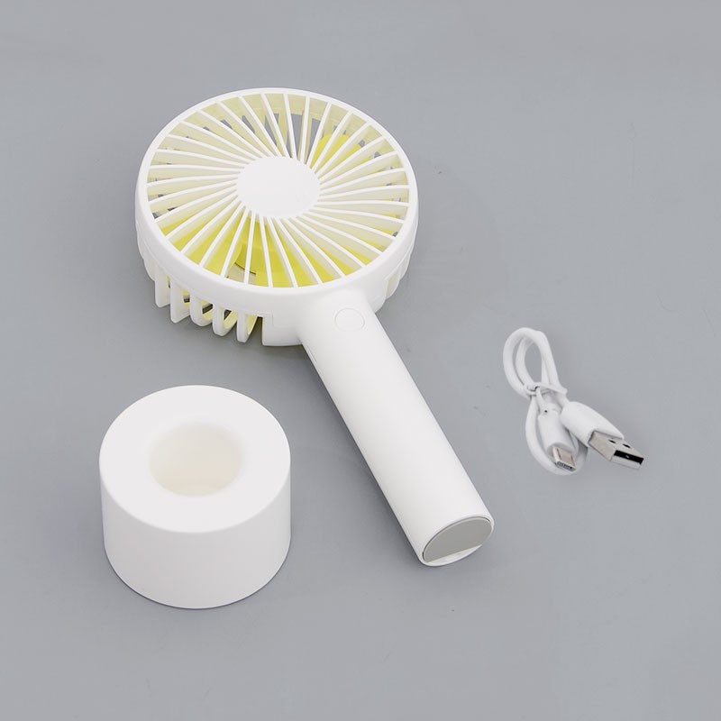 Quạt tích điện để bàn mini Super gấp gọn có thể kéo dài 3 tốc độ gió xoay 360 cổng sạc usb tiện dụng pin 1500mah