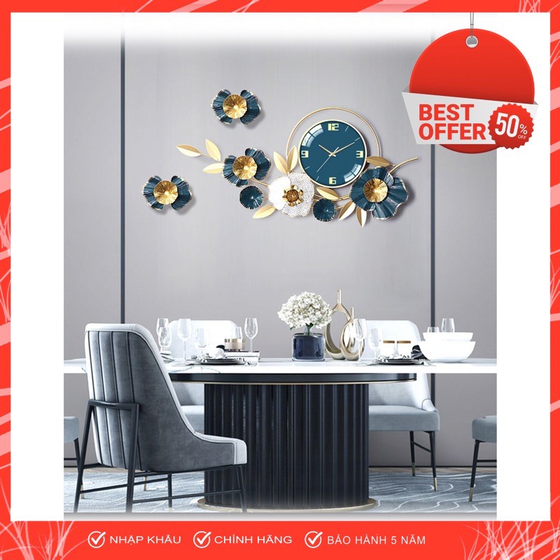 Đồng Hồ Treo Tường, Đồng Hồ Trang Trí Decor Tân Cổ  Mã 2106