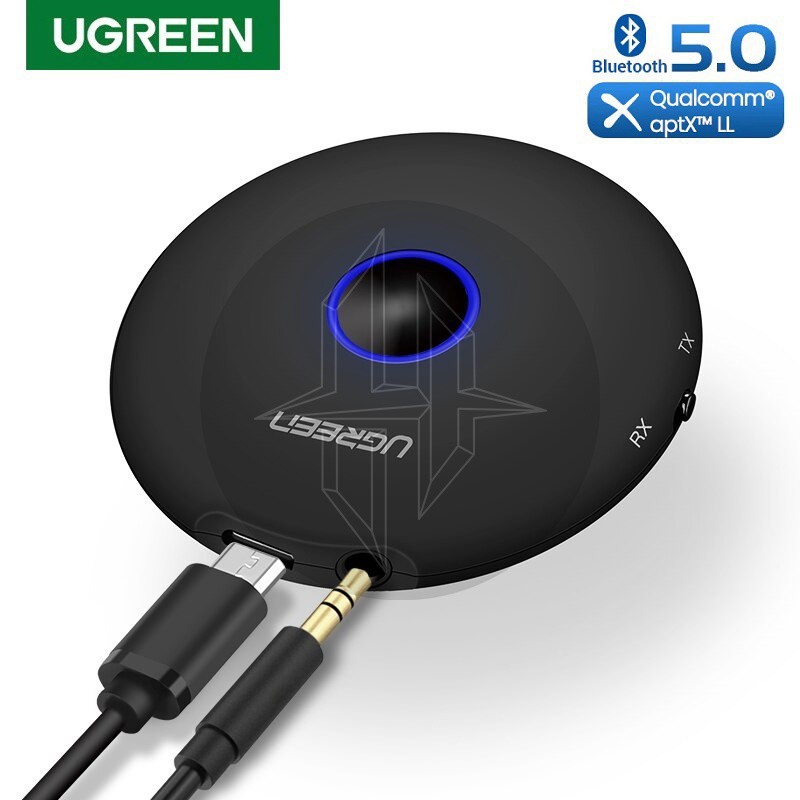 Bộ thu phát Bluetooth 5.0 Ugreen 40762 CM108 ( APTX 2 in 1, có PIN, kèn 3 dây Ugreen ) Hàng Chính Hãng