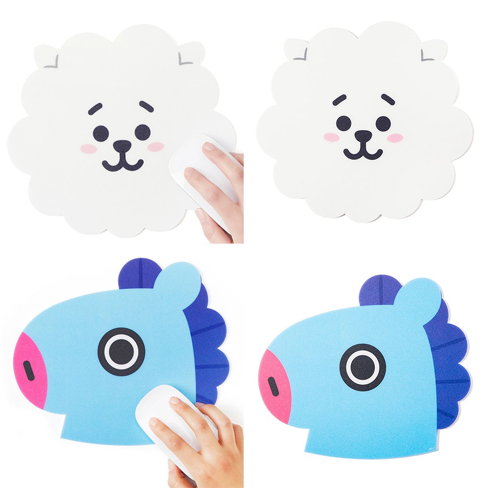 Tấm lót chuột in hình hoạt hình BTS có đệm cổ tay chống trượt tiện dụng