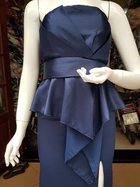 Đầm body dự tiệc phối tà lưới ngoài TRIPBLE T DRESS -Size M/L - MS26Y