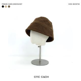 UNISEX - Mũ bucket suede basic Bucket109