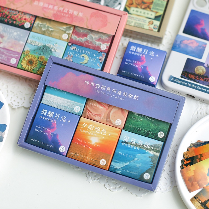 Set 300 Miếng Dán Trang Trí Dễ Thương Cho Album Ảnh/ Đồ Thủ Công DIY