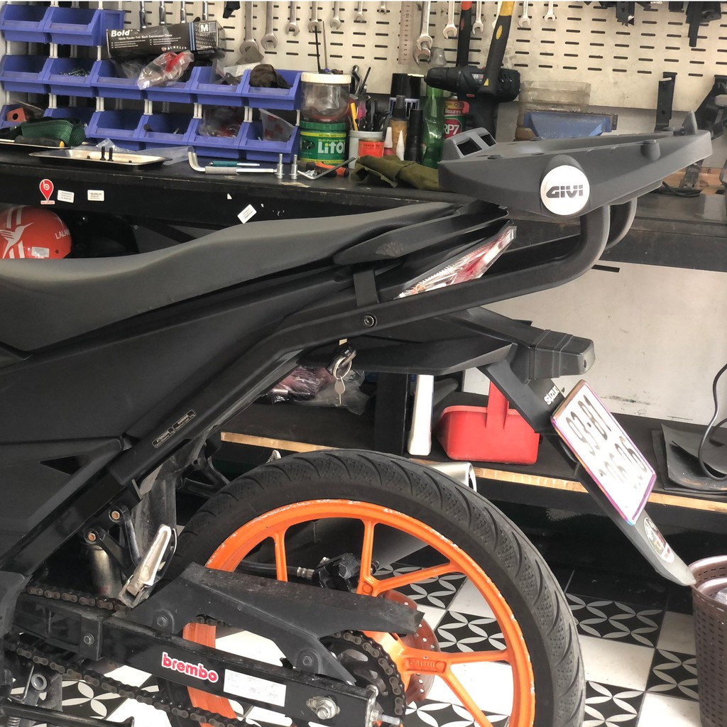 Baga Givi Gắn Thùng Sau Givi Cho Raider FI, Satria - Cảng GIVI HRV-RAIDER150RFI - Bạn Phượt