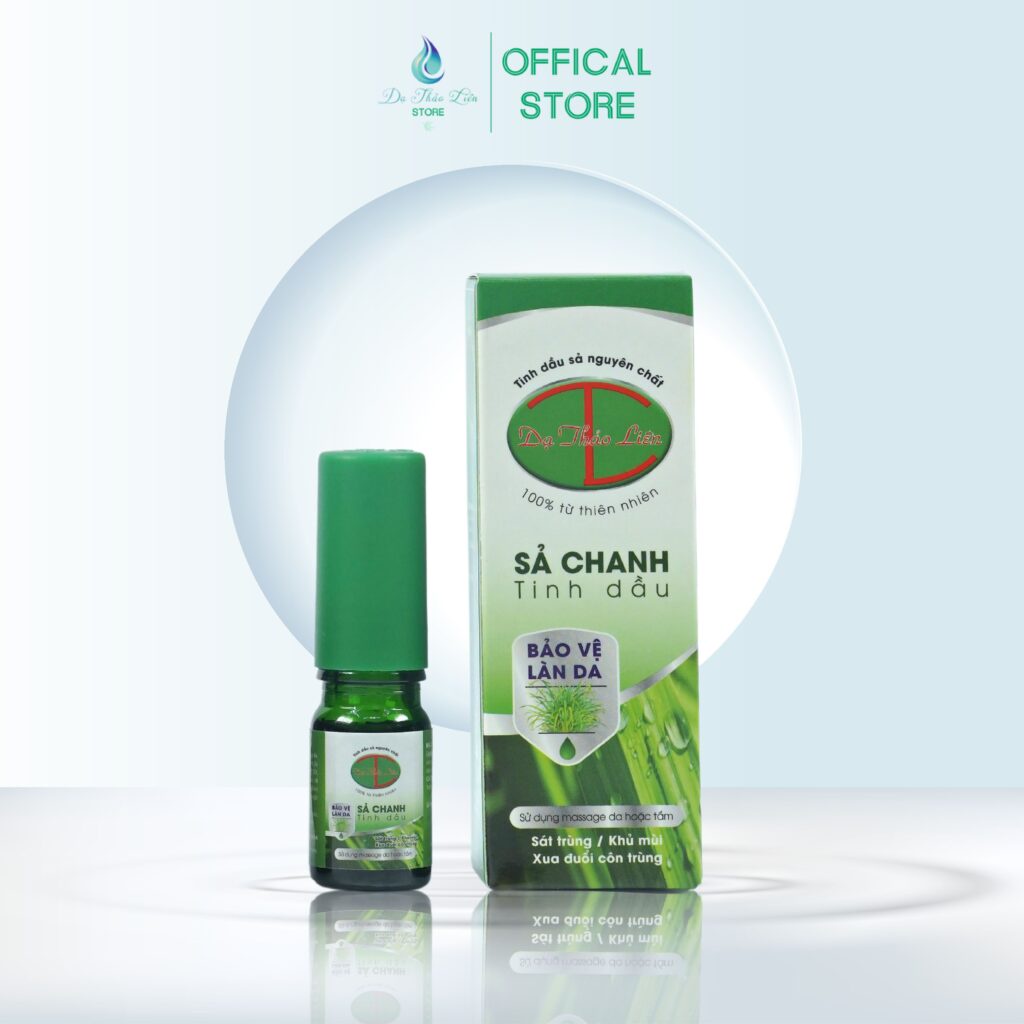 Tinh Dầu Xả Nguyên Chất 5ML Dạ Thảo Liên hống muỗi, xông phòng, khử khuẩn