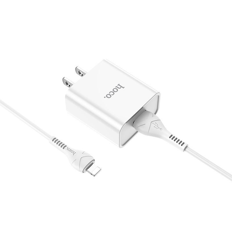 Bộ sạc cáp Hoco C81, cổng ra USB 2.1A dây sạc dài 1m