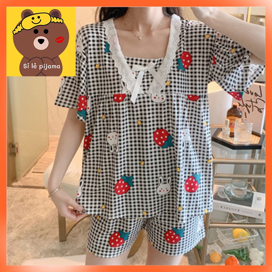 Đồ Bộ Đồ Ngủ pijama Thun đùi Tiểu Thư dễ thương - form Đùi 40-60kg