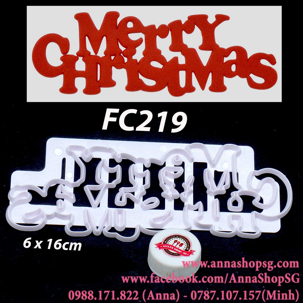 FC219 CUTTER CHỮ MERRY CHRISTMAS