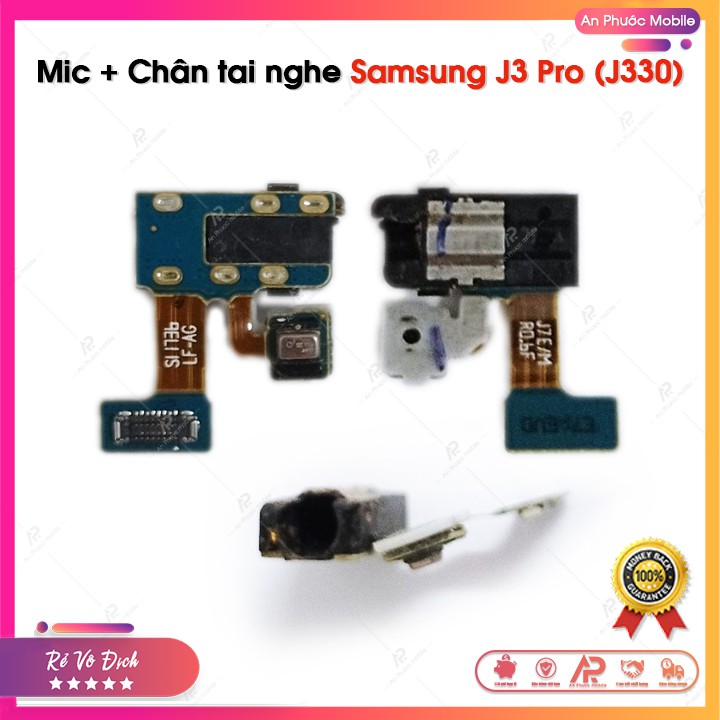 Micro Samsung J3 Pro / J330 - Chân Cắm Tai Nghe Jack 3.5mm kèm Mic Điện Thoại Samsung Zin Bóc Máy