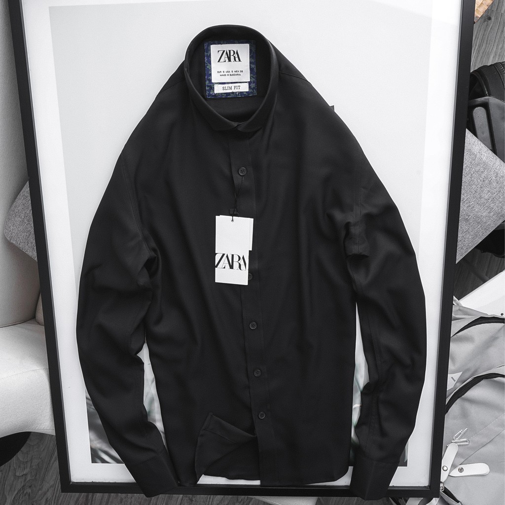 [FREESHIP] Áo sơ mi trơn [ZARA][PHỐI CỔ] cực đẹp,chất vải siêu mịn, siêu mát, không nhăn | BigBuy360 - bigbuy360.vn