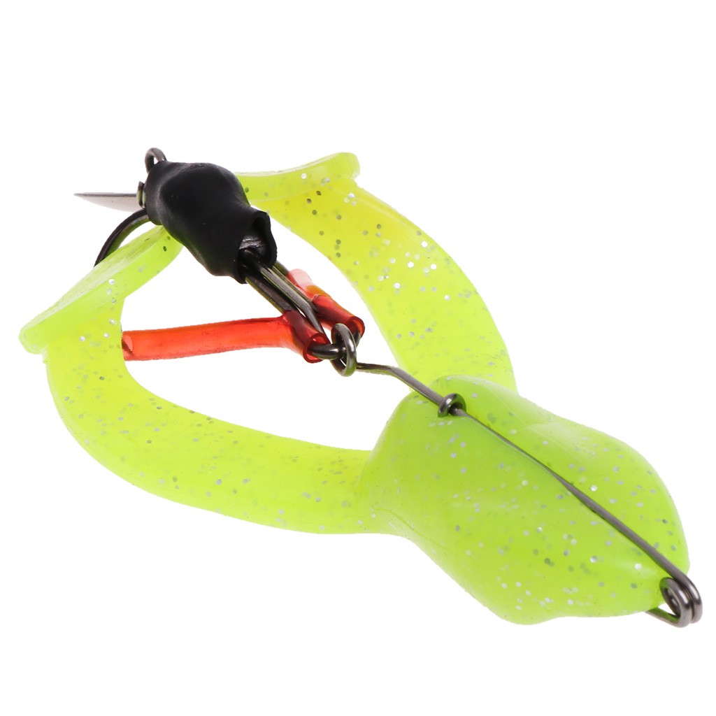 Mồi câu cá mềm màu trơn hình ếch kích thước 9cm 17g tiện dụng