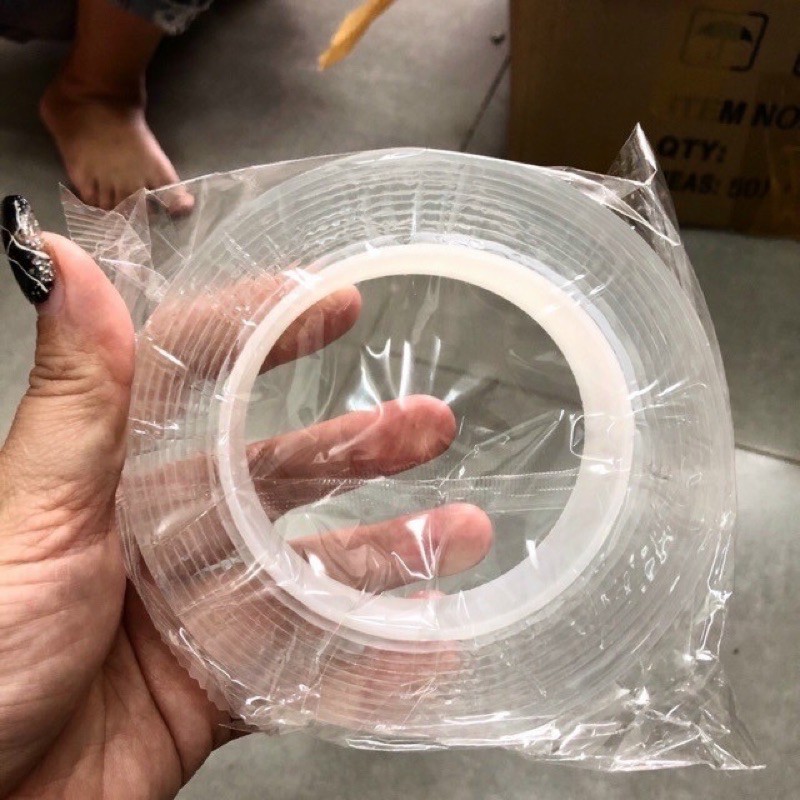 Miếng dán đa năng nano 2 mặt trong suốt siêu dính có thể tái sử dụng - 3 Mét