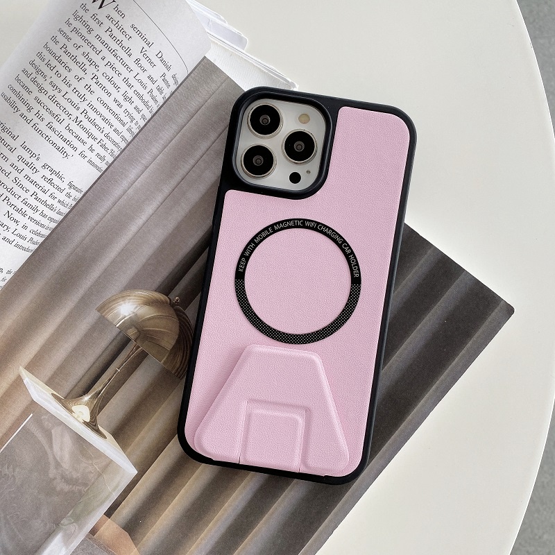 Business style magnetic phone case suitable for iPhone 14 Pro max invisible stand 11 12 13 Pro max leather case
