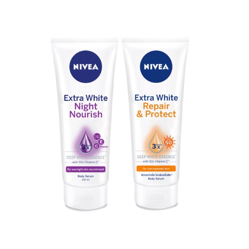 Tinh chất dưỡng thể dưỡng trắng NIVEA ngày và đêm giúp phục hồi & chống nắng SPF50(180ml-200ml)