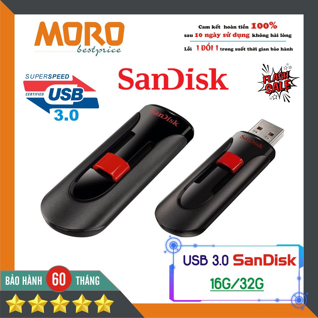 [USB 3.0] USB 16G - 32G Sandisk Cool Circle - Hàng nhập khẩu bảo hành 5 năm