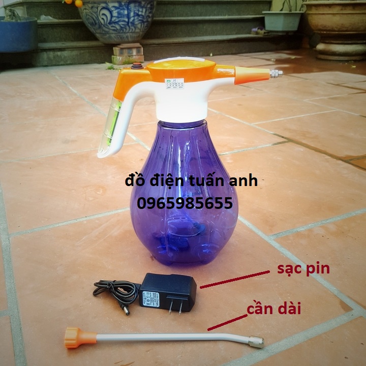 Bình bơm xịt điện 3 lít chính hãng BMC - Bình phun thuốc tưới cây điện, bình bơm xịt khử trùng