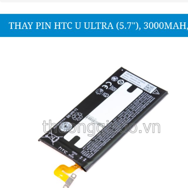 Pin HTC U ULTRA (5.7") xịn mới 100% _BH 2 tháng