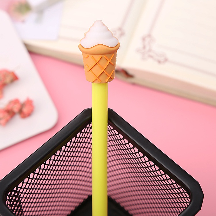 Bút Mực Gel Hình Khoai Tây Chiên/ Burger/Kem Dễ Thương Sáng Tạo Cho Học Sinh/Văn Phòng