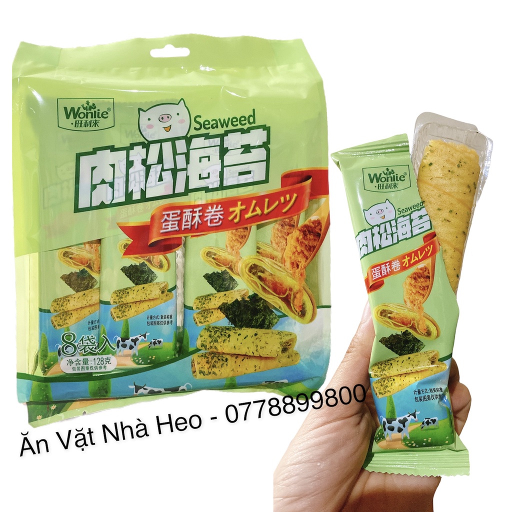 BÁNH QUẾ RONG BIỂN CUỘN CHÀ BÔNG ( 128gram )