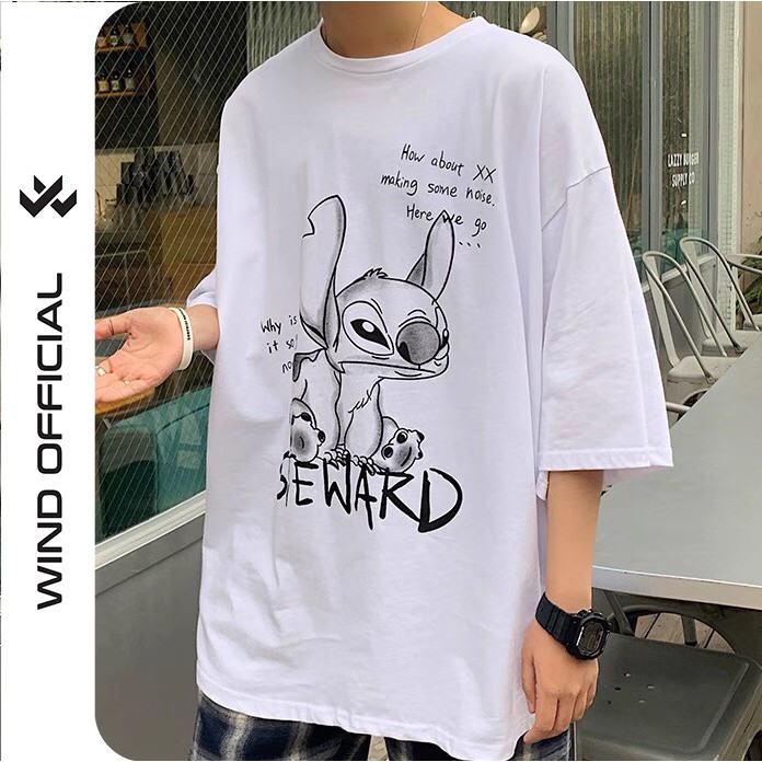 Áo thun tay lỡ WIND phông unisex form rộng STEWARD nam nữ oversize ulzzang