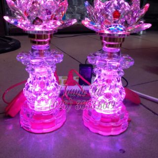Bộ Đèn Thờ Sen Pha Lê Cao Cấp 279308