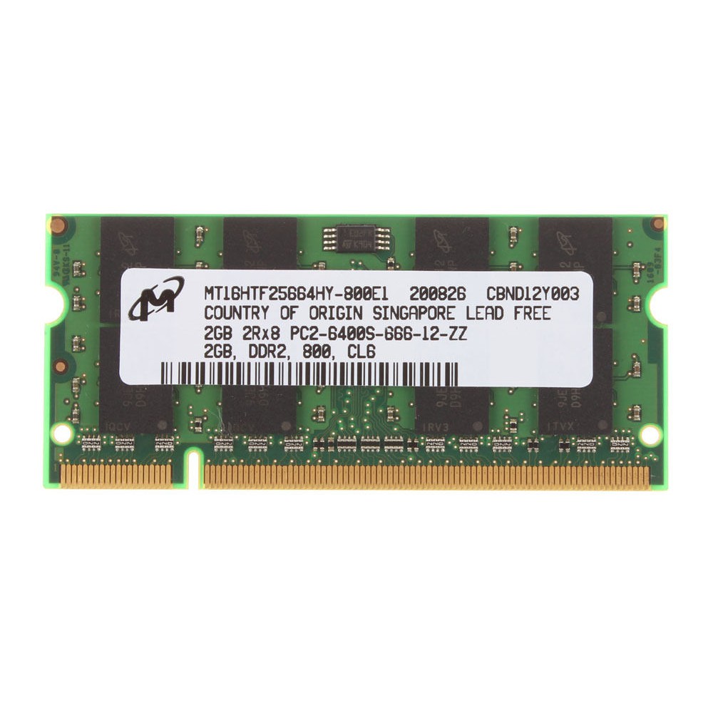 Ram Laptop Ram Micron DDR2 2G PC2-6400S Bus 800 Mhz BH 60 Tháng