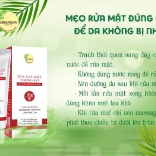 Sữa rửa mặt cao cấp thông đỏ