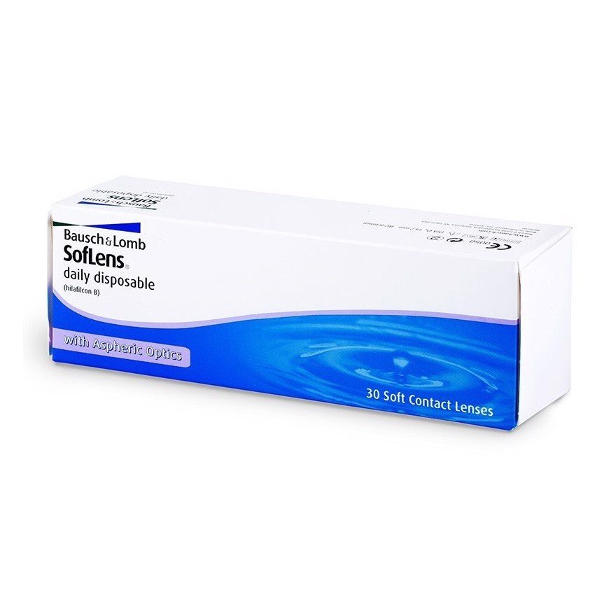 Kính áp tròng 1 ngày BAUSCH &amp; LOMB SoftLens trong suốt có độ cận - Lens Optic