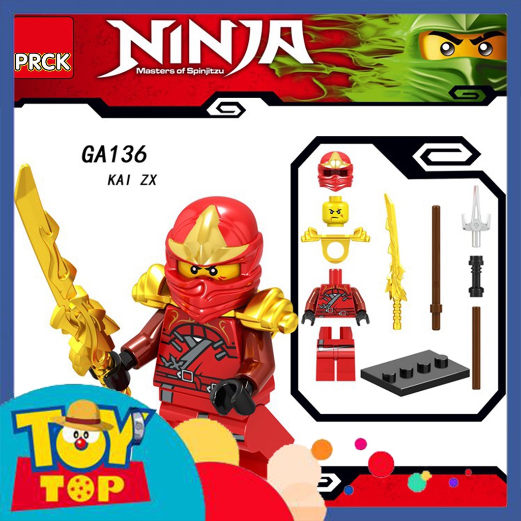 [Một con] Đồ chơi lắp ghép Ninja : Minifigure Ninjago nhân vật Kai Lloyd Zane Jay Cold ZX , Golden hãng PRCK