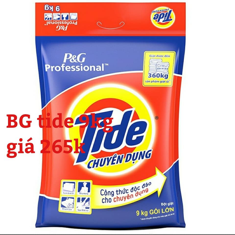 Bột giặt Tide chuyên dụng 9kg.