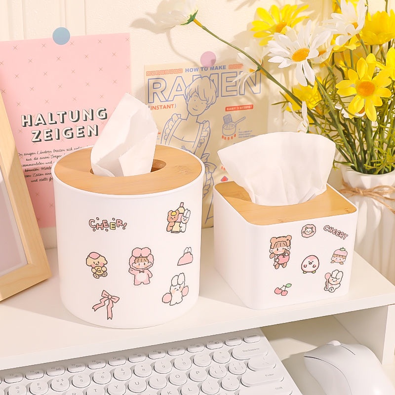 Hộp Đựng Khăn Giấy Cuộn Để Bàn Phong Cách Nhật Bản Mới