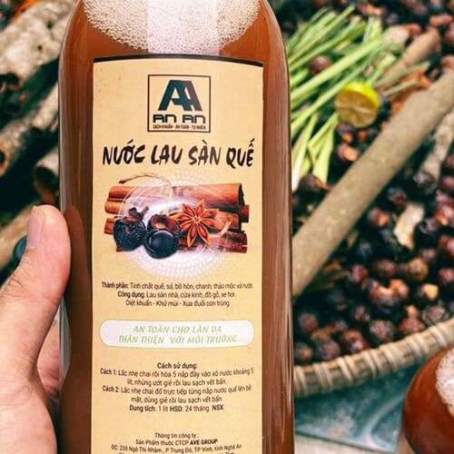 Nước Lau Sàn Organic Hương Quế | Xua Đuổi Côn Trùng | An Toàn Cho Da | Nhà Luôn Thơm Ngát