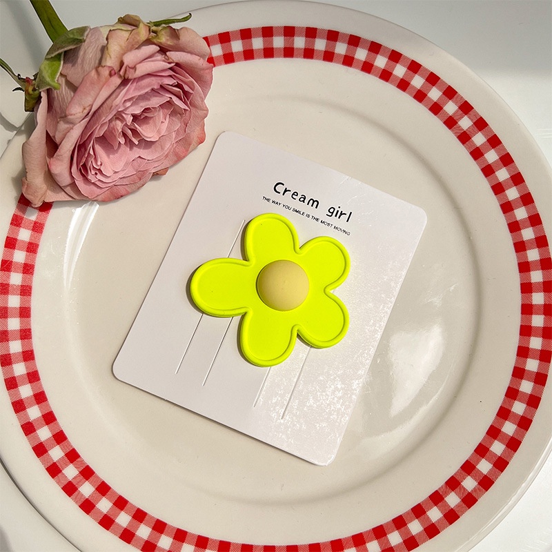 Kẹp Tóc Hình Hoa Nhiều Màu Sắc Phong Cách Hàn Quốc Dễ Thương Cho Bé Gái