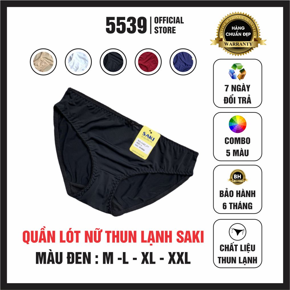 Quần lót nữ thun lạnh trơn bóng cao cấp Saki nhiều màu co giản tốt mặc thoải mái dễ phối đồ  - Shop 5539