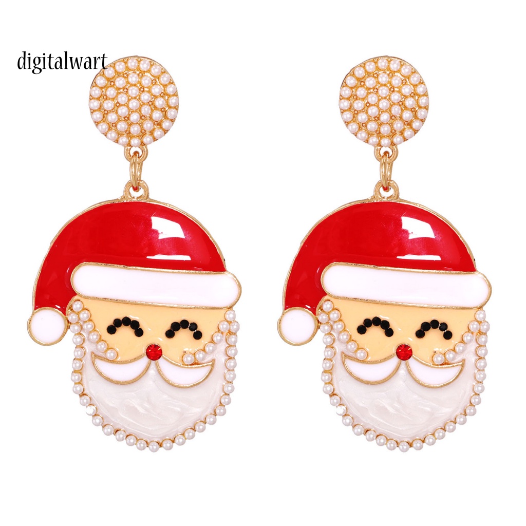 Kỹ Thuật Số| 1 Đôi Bông Tai Hình Ông Già Noel Lấp Lánh Thời Trang Dành Cho Nữ