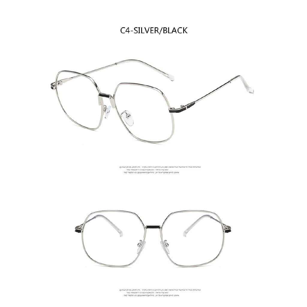 Kính gọng vuông kim loại phong cách retro châu Âu và Mỹ dành cho nam và nữ