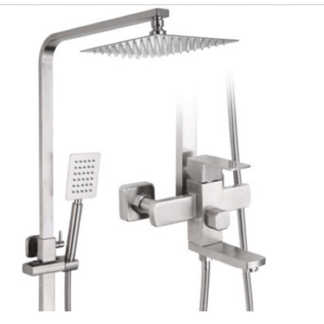 Bộ Sen Cây Tắm Đứng Nóng Lạnh INOX 304 Cao Cấp SCI03 và tay sen tắm và dây sen