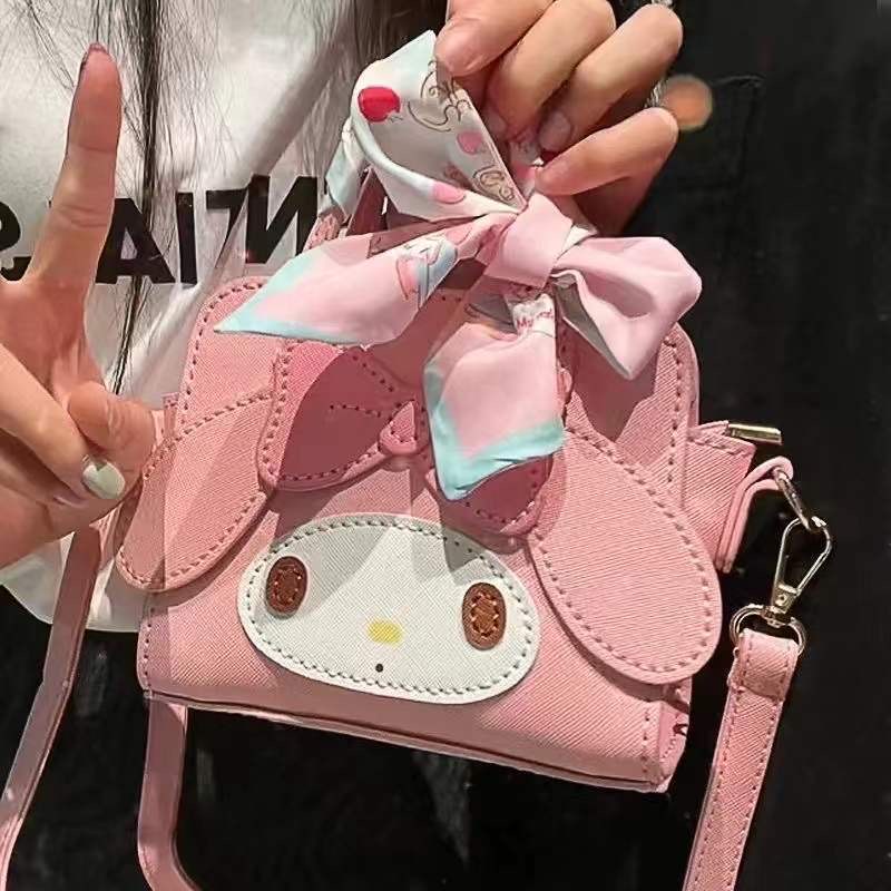 (Có video HD) Set nguyên liệu tự làm túi xách nữ My Melody Sanrio character handmade khâu tay DIY bằng da PU dễ thương
