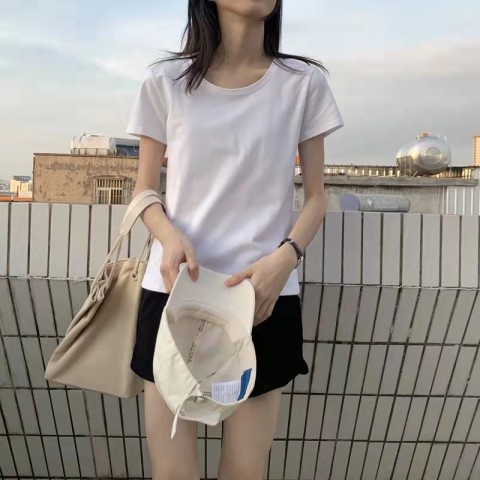 Áo Thun Tay Ngắn Màu Trơn Dáng Rộng Thời Trang Dành Cho Nam Và Nữ