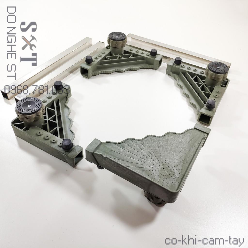 Chân đế máy giặt inox chống rung cho máy giặt tủ lạnh trụ ren điều chỉnh cao thấp - BH 2 năm