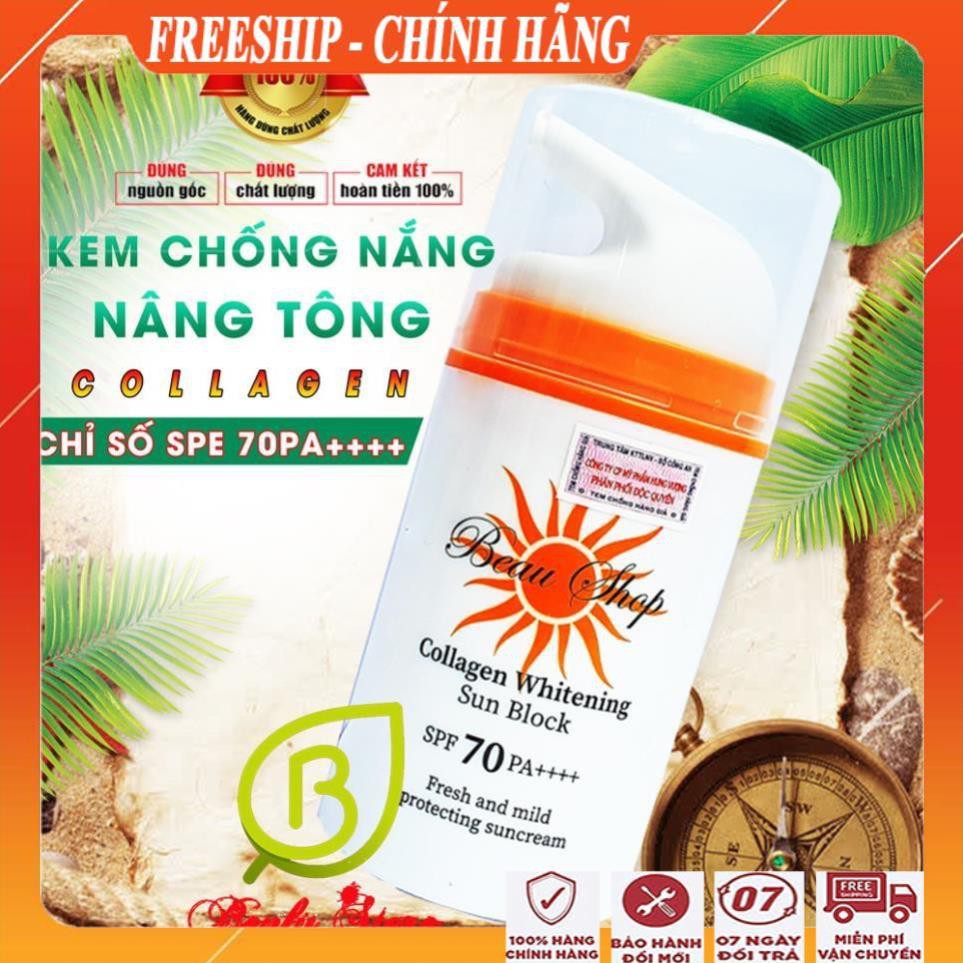 [FreeShip - GIÁ SẬP SÀN] Kem chống nắng cho da dầu, da mụn bổ sung collagen/Kem chống nắng tốt beau shop