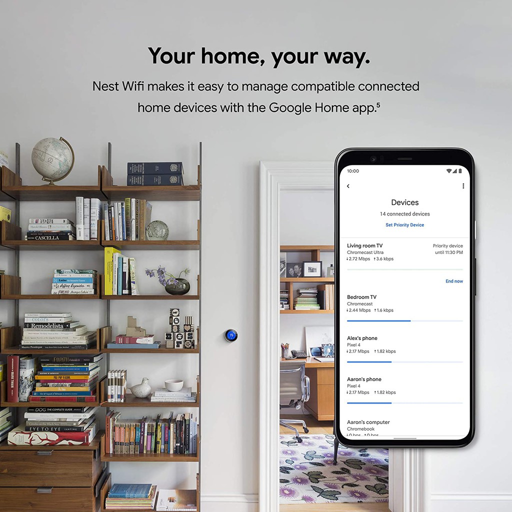 Google Nest Wifi Gen 2 Thiết bị phát Wifi Thông Minh Chính Hãng