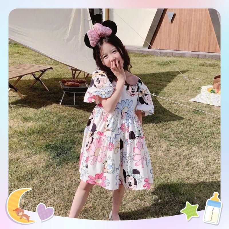 VÁY BÉ GÁI HOẠT HÌNH CHUỘT MICKEY SIÊU XINH