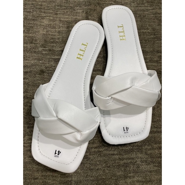 Dép quai ngang nữ dây chéo rít nhiều màu chất da mềm mại mang êm chân phong cách dễ thương bigsize - TTH_SHOES