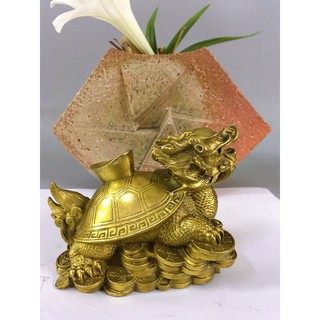 Long quy rùa đầu rồng cõng vàng bằng đồng.